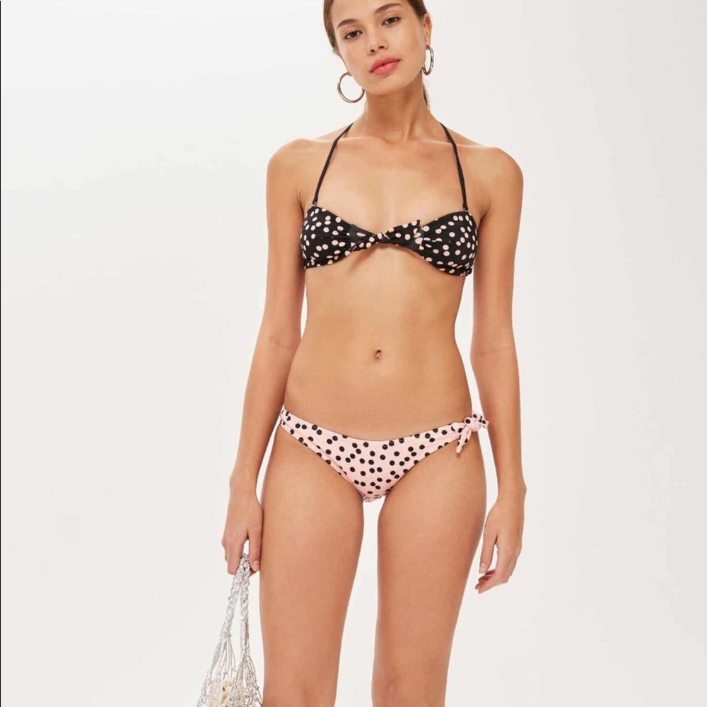 NWT Top Shop Polka Dot Bikini Swim Set